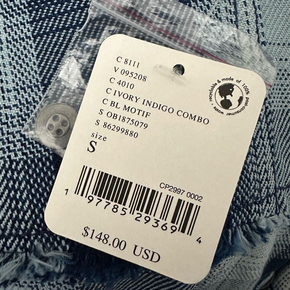 π¦ Free People Stadium Plaid Shirt - Picture 5 of 5